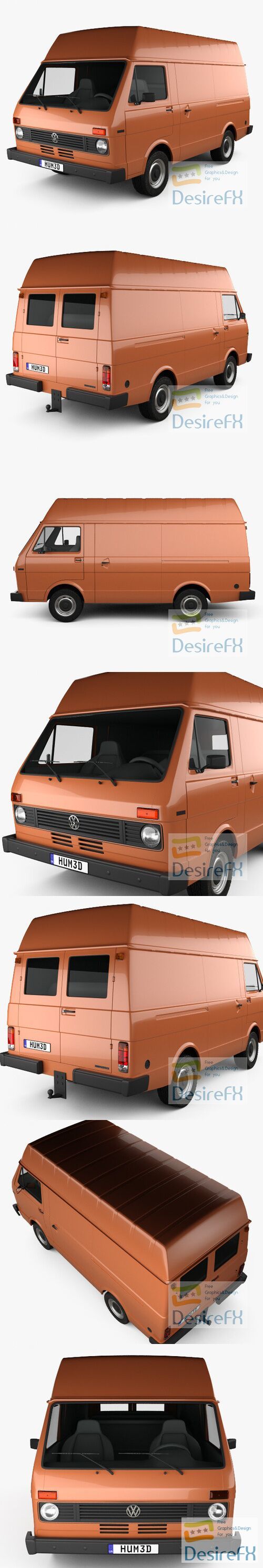 Volkswagen LT Panel Van 1975 3D Model