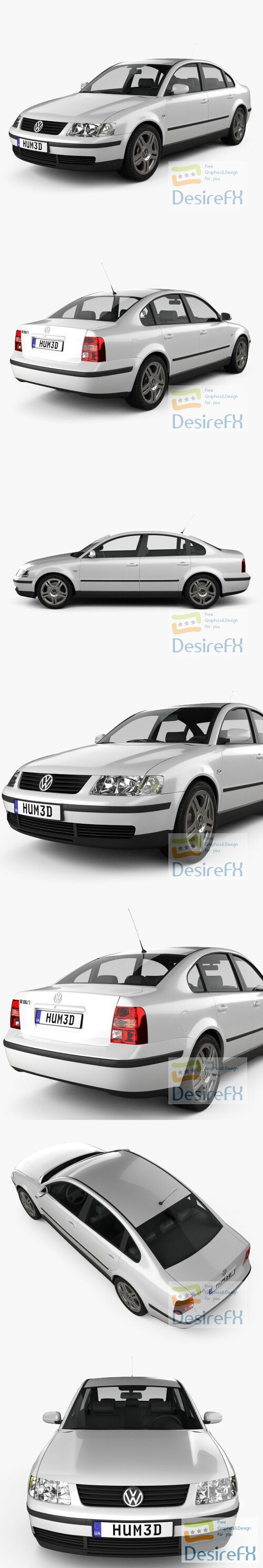 Volkswagen Passat B5 sedan 1997 3D Model