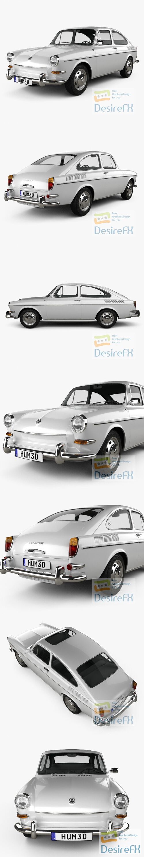 Volkswagen Type 3 fastback 1965 3D Model