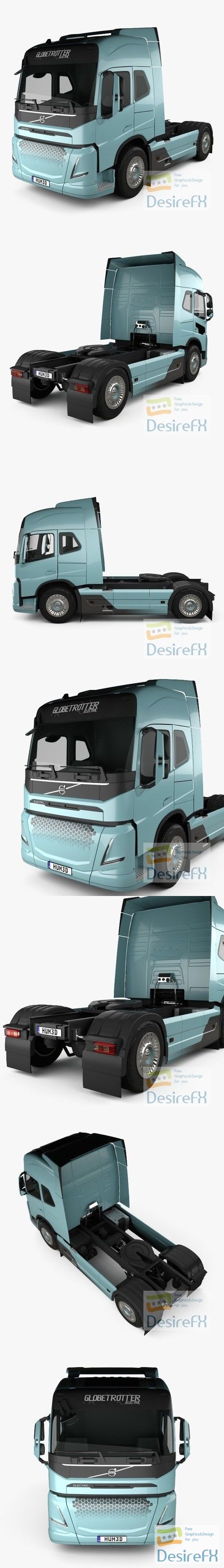 Volvo Electric Tractor Truck 2019 3D Model