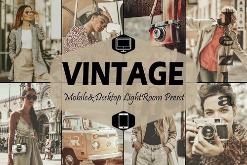 18 Vintage Mobile &amp; Desktop Lightroom Presets, retro presets - 831205