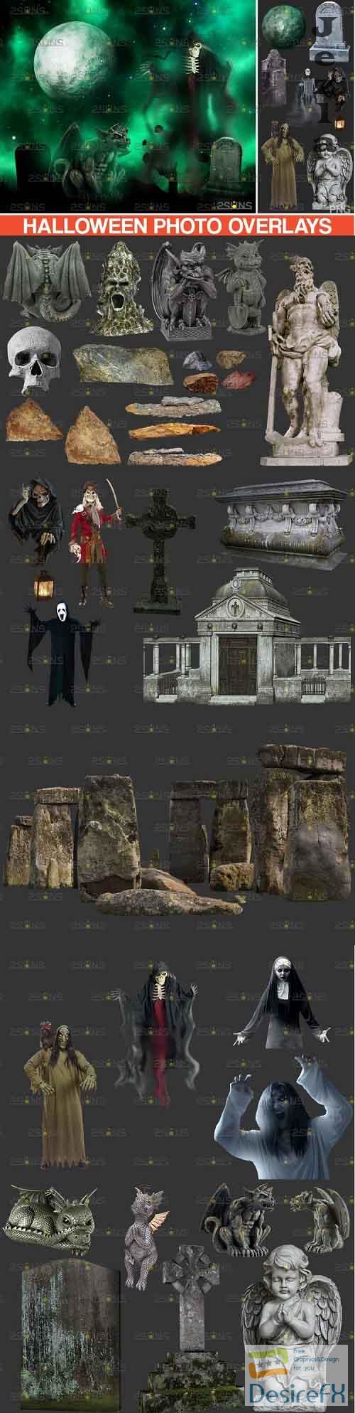35 Halloween overlay &amp; Ghost Clipart Photoshop overlay - 994989