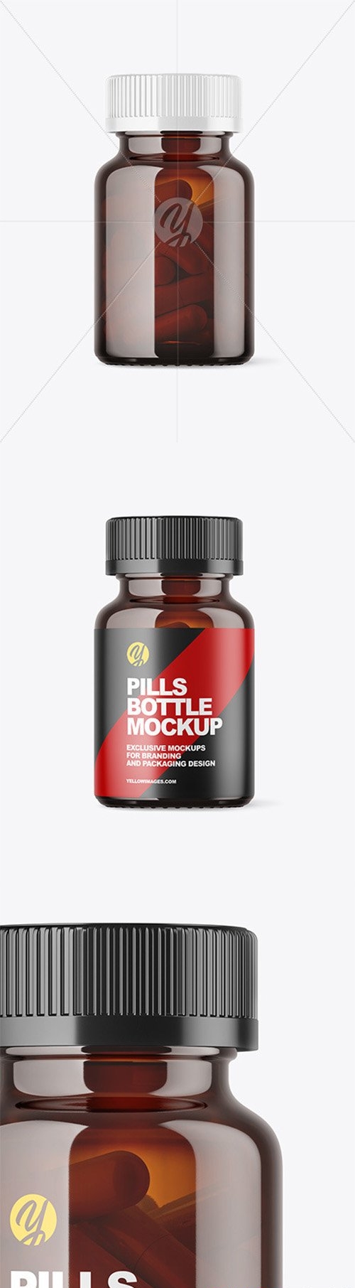Amber Pills Bottle Mockup 60522