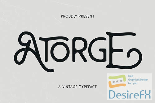 Atorge Vintage Typeface