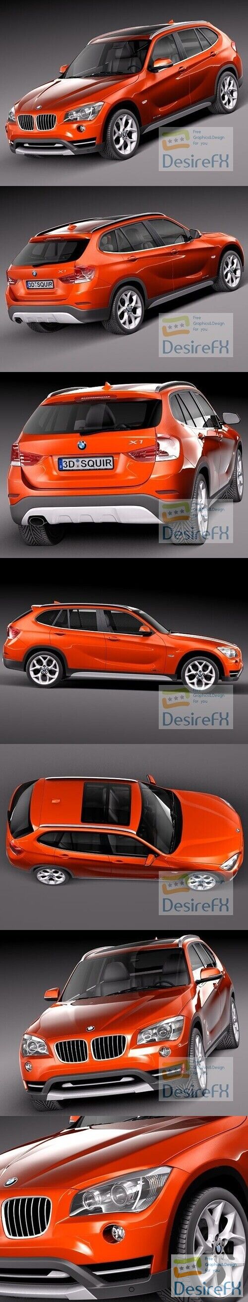 BMW X1 2013 3D Model