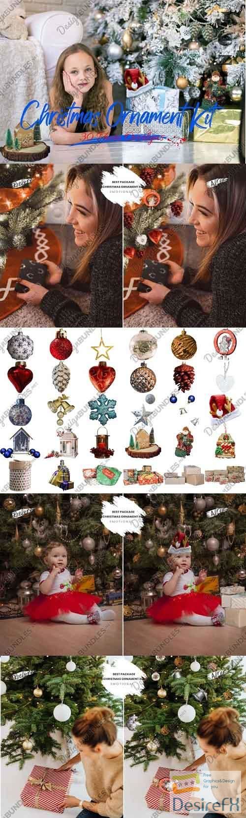 Christmas Ornament kit Photoshop Overlays - 997605