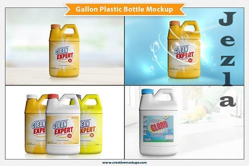 CreativeMarket - Gallon Plastic Bottle Mockup 5199527