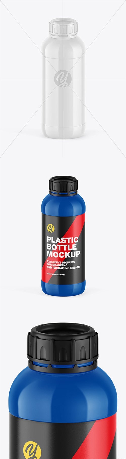 Glossy Plastic Bottle Mockup 66466