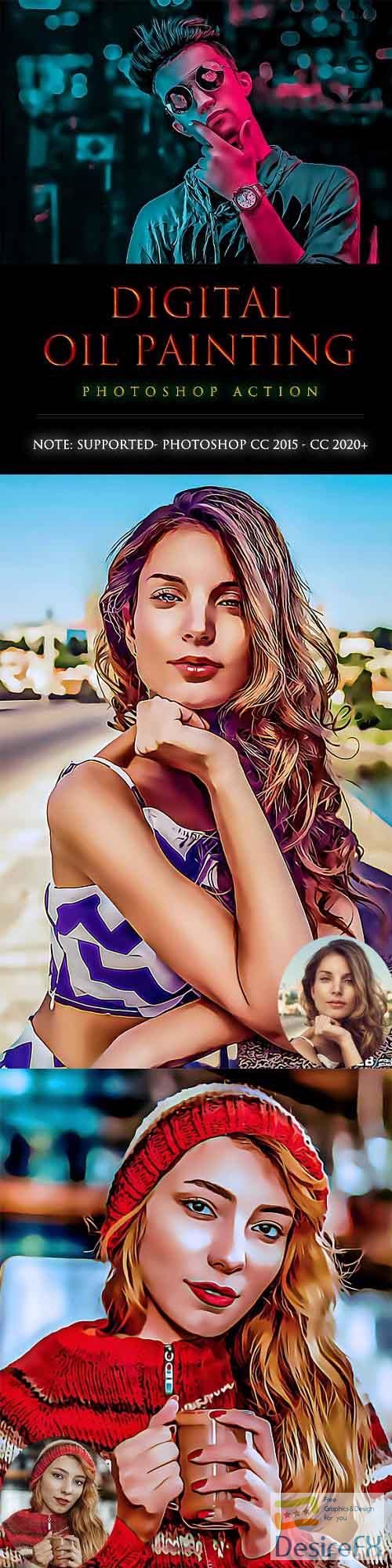 GraphicRiver - Digital OiL painting PhotoShop Action 28368497
