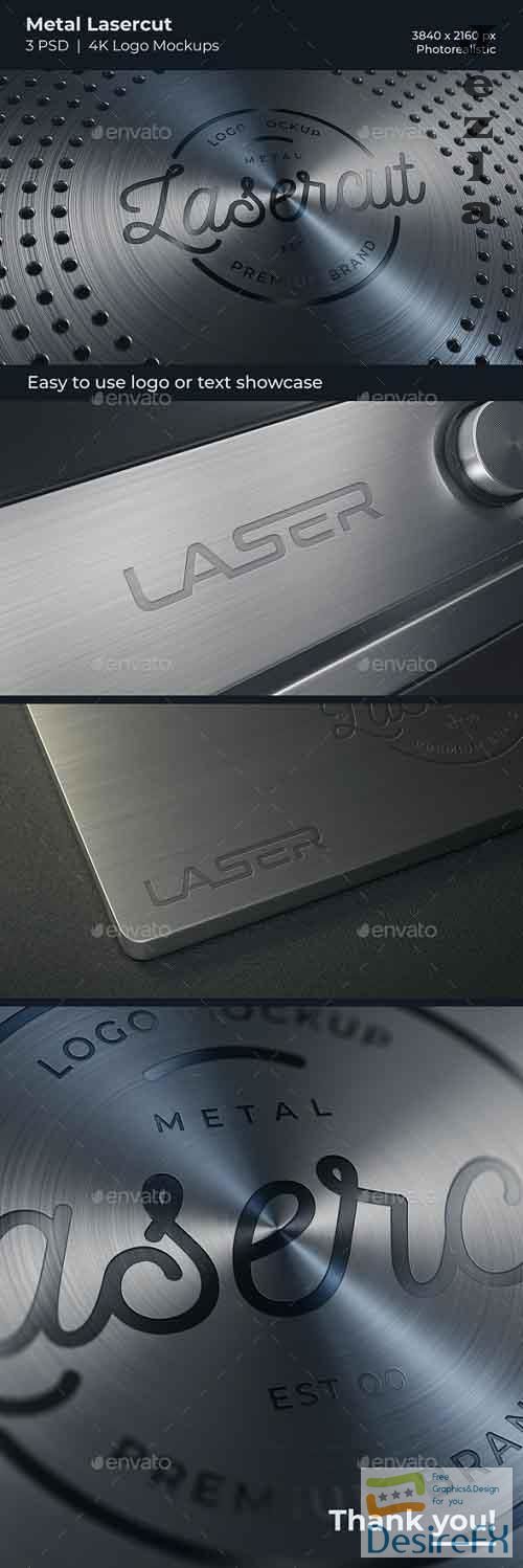 GraphicRiver - Metal Lasercut Logo Mockups 28944468