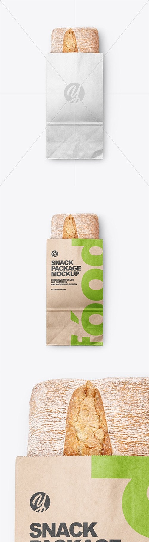 Kraft Package w/ Bread Mockup 54509