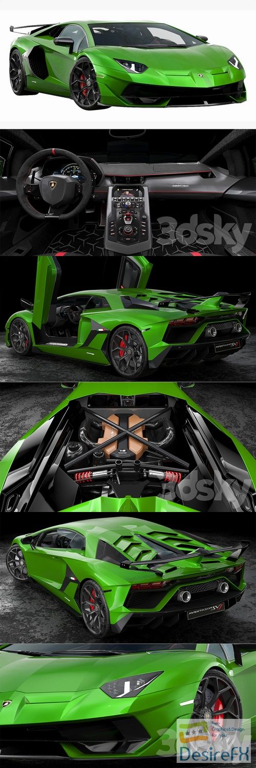 Lamborghini Aventador SVJ 3D Model