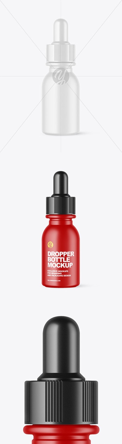 Matte Dropper Bottle Mockup 65345