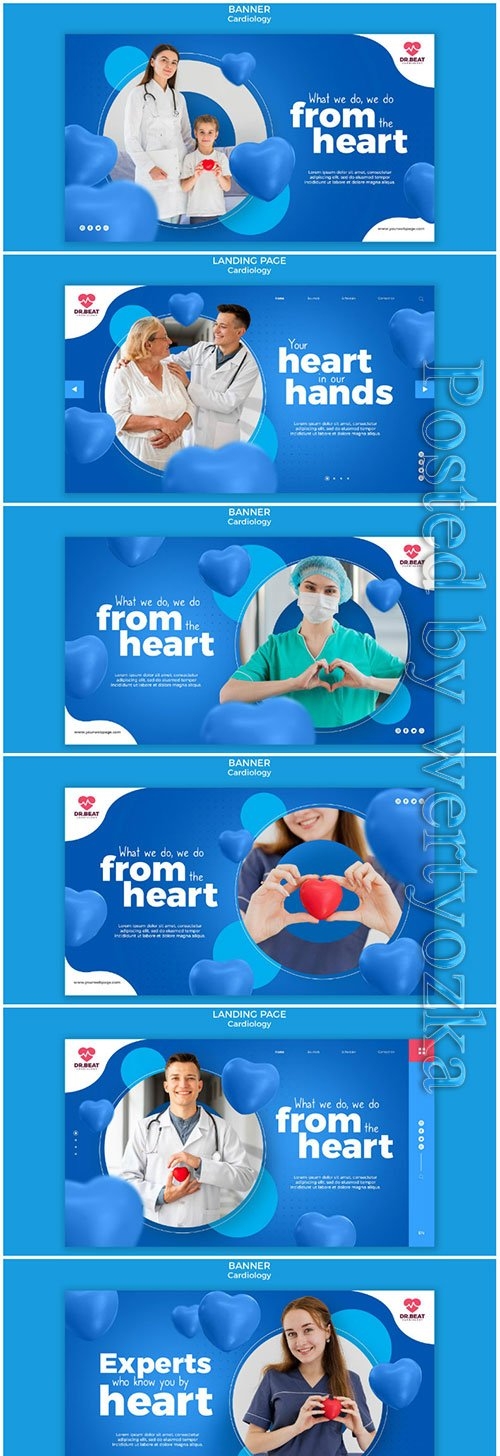 Medic holding a toy heart banner web template premium psd
