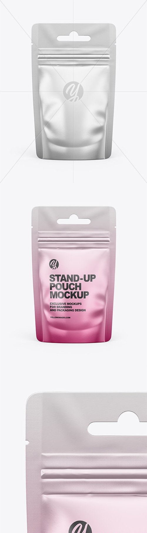 Metallic Stand-Up Pouch Mockup 66540