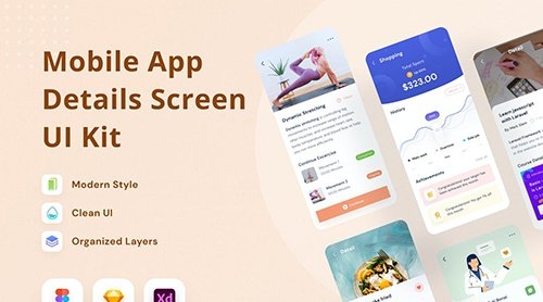 Mobile App Details Screen UI Kit