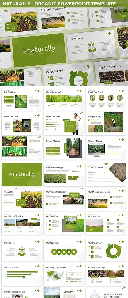 Naturally - Organic Powerpoint Template