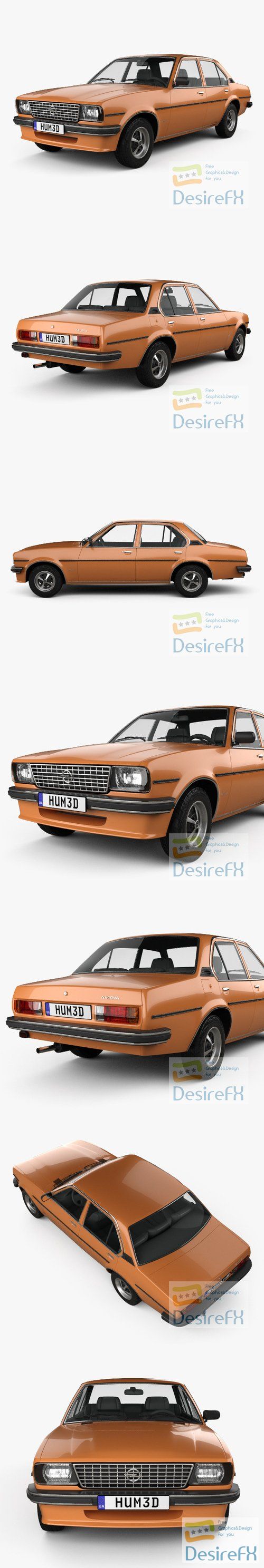 Opel Ascona berlina 1975 3D Model