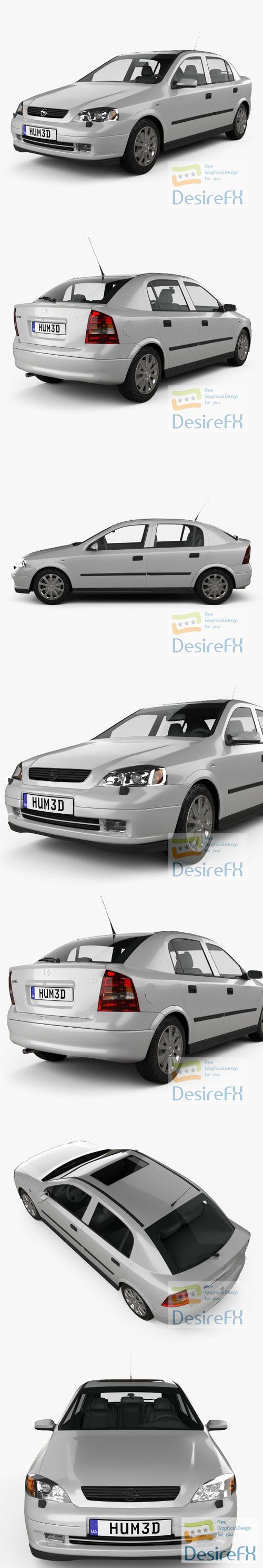 Opel Astra G liftback 1998 3D Model