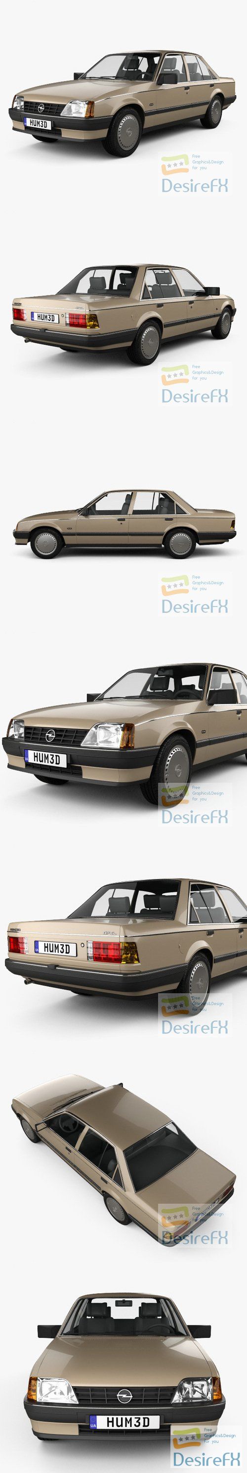 Opel Rekord 1982 3D Model