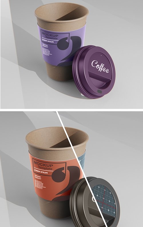 Paper Coffee Cup with Sleeve Mockup 333541394