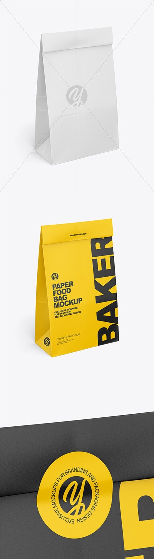 Paper Food Bag Mockup 55274
