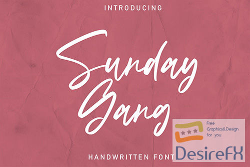 Sunday Gang | Handwritten Font