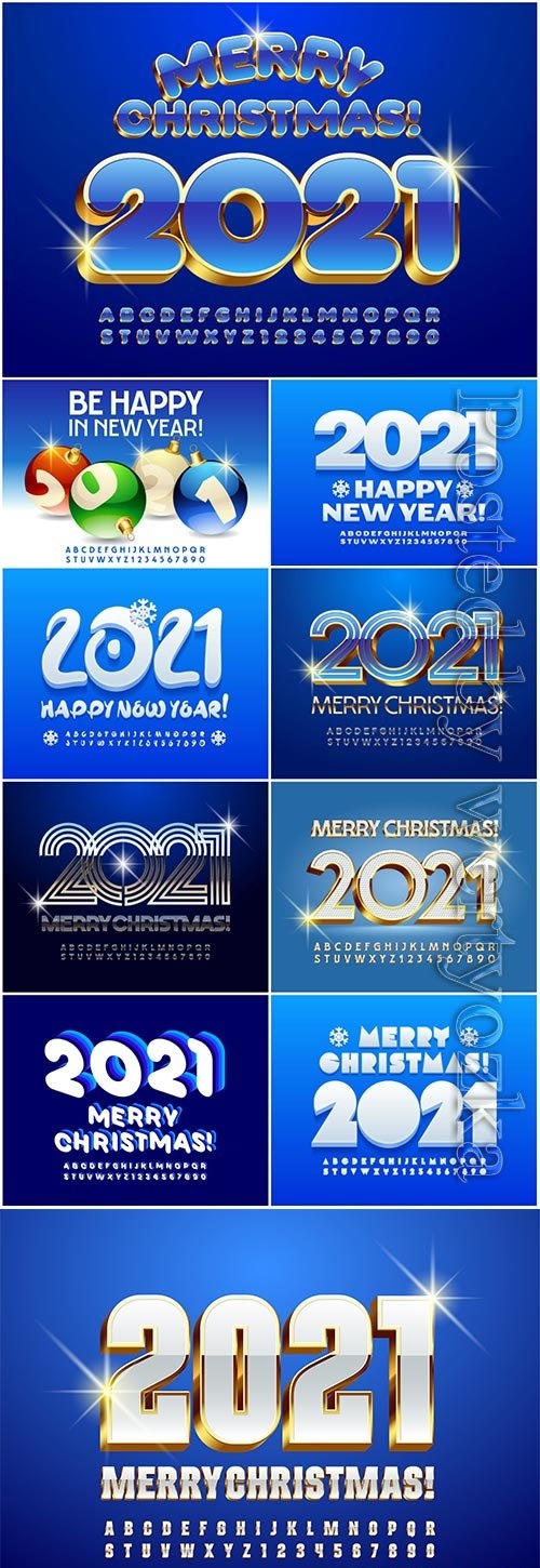 Vector greeting card merry christmas 2021