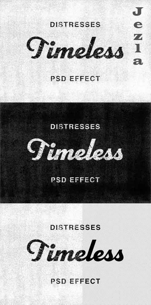 Vintage Distressed Text Effect Mockup 386957398