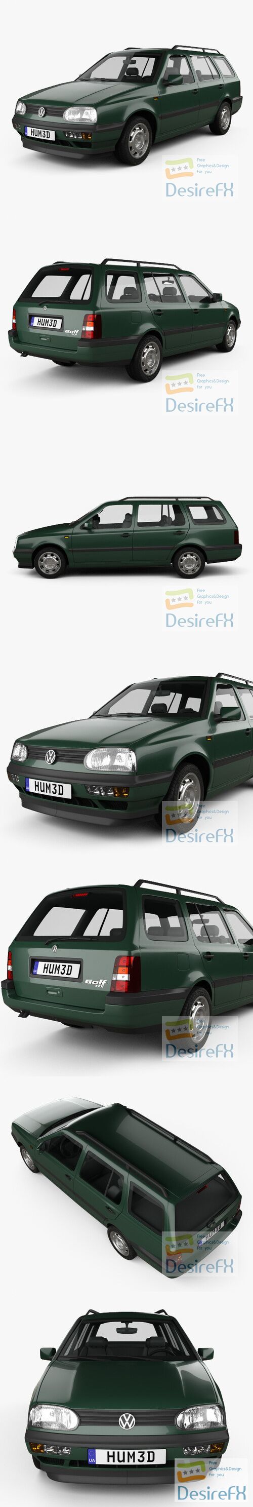 Volkswagen Golf Variant 1993 3D Model