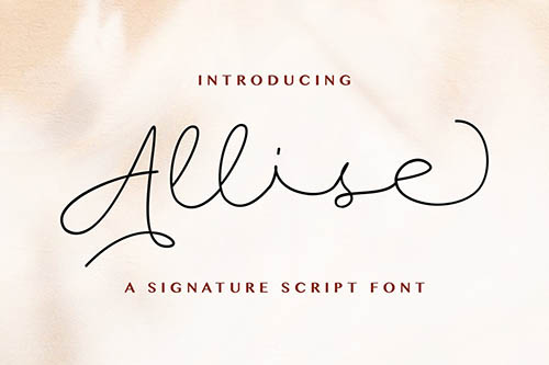 Allise - Signature Script Font