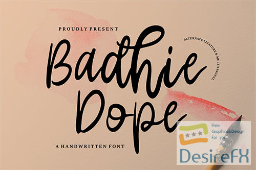 Badhie dope | A Handwritten Font
