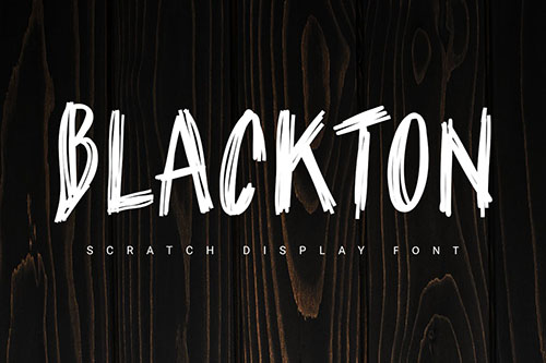 Blackton | scratch font