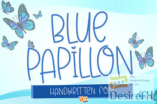 Blue Papillon - Cute Handwritten Font