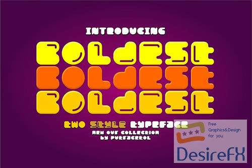 Boldest - Two Style Typeface