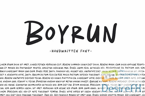 Boyrun - Handwritten Font