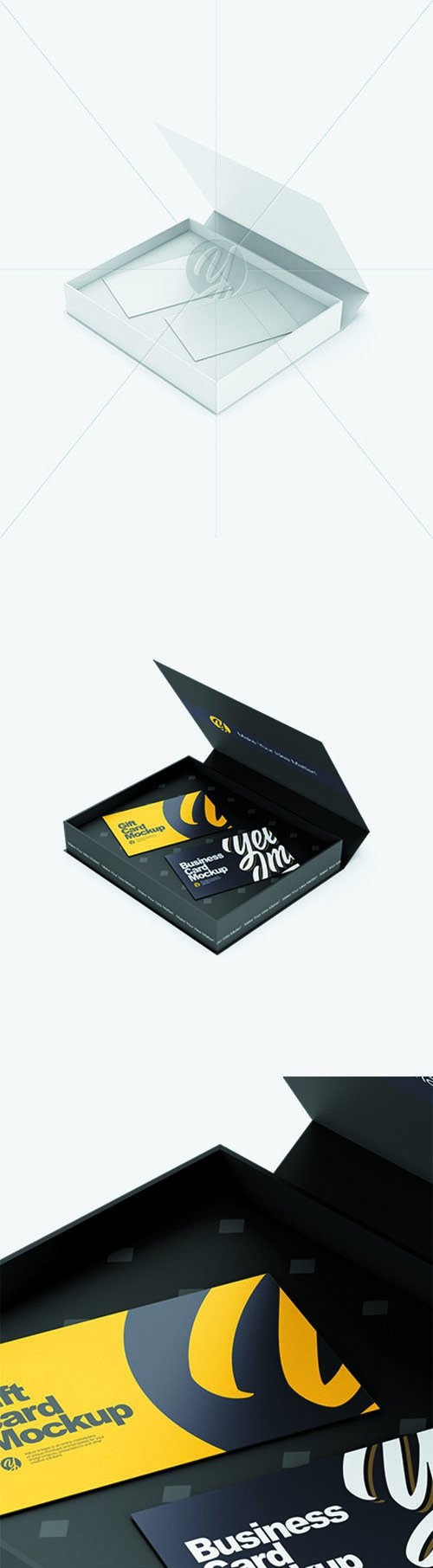 Business Card Box Mockup - High Angle Shot 68551