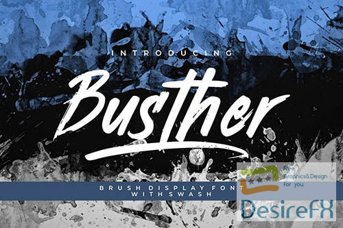 Busther - Handbrush Typeface