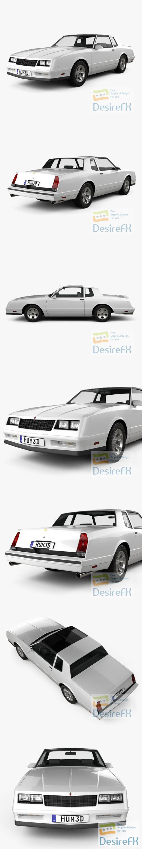 Chevrolet Monte Carlo SS 1986 3D Model