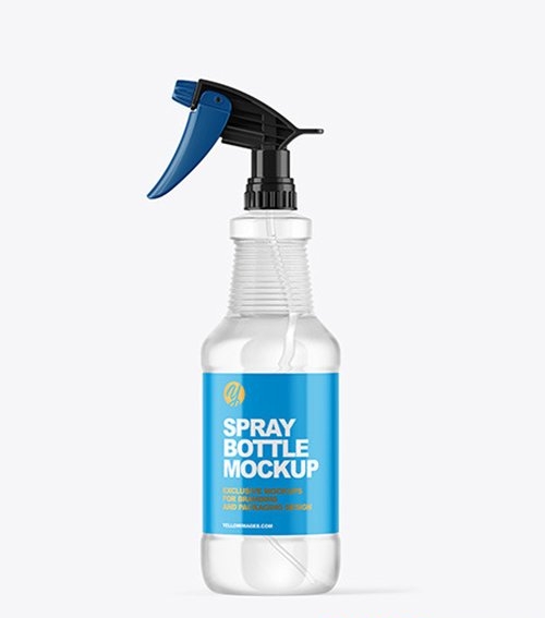 Clear Spray Bottle Mockup 66405