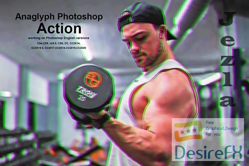 CreativeMarket - Anaglyph Photoshop Action 5394790