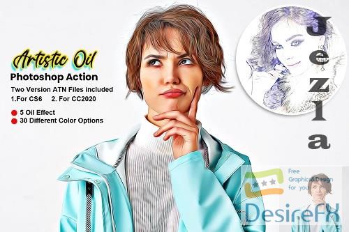 CreativeMarket - Artistic Oil Photoshop Action 5616592