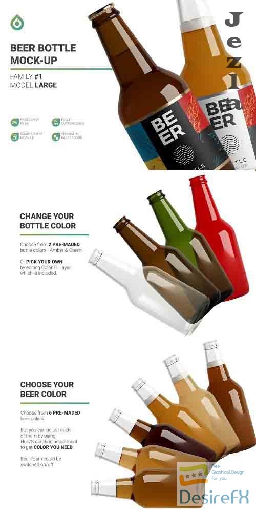 CreativeMarket - Beer Bottle Mockup 5013899