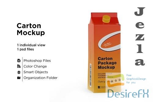 CreativeMarket - Carton Package With Plastic Cap 5558124