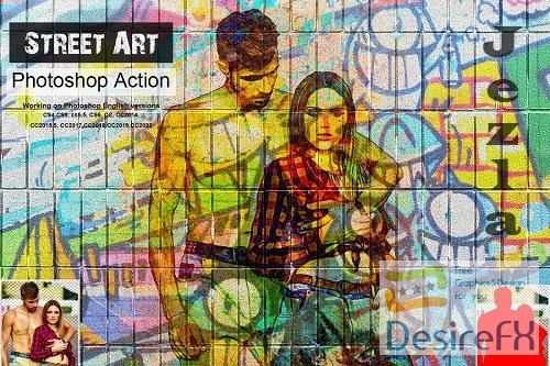 CreativeMarket - Street Art Photoshop Action 5351422