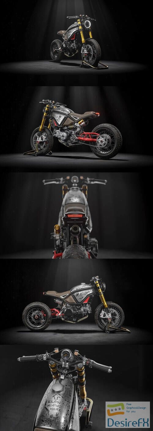 Custom Ducati Scrambler 3D Model
