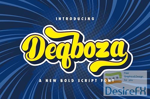 Deqboza - Retro Bold Script Font