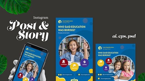 Education Promotion Instagram Post & Story