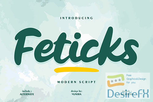 Feticks | Moden Script Font