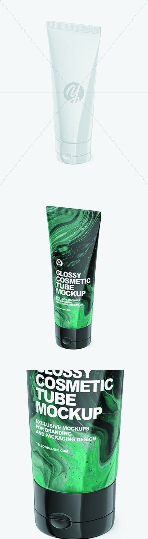 Glossy Cosmetic Tube Mockup 66369
